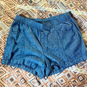 Denim Linen Shorts